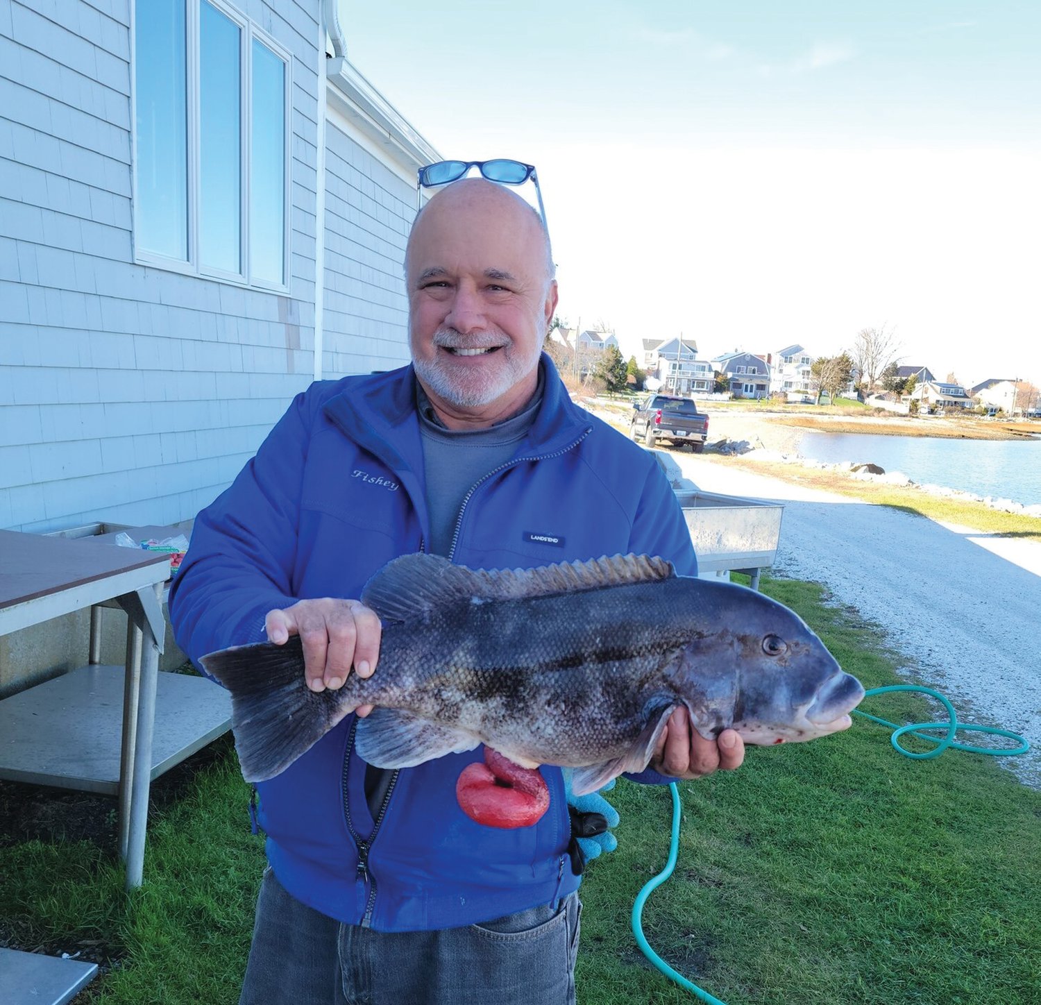 PERSONAL BEST: Angler Greg Spier of Portsmouth, RI with his personal best 9.35-pound tautog caught off Newport this weekend.